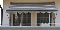 Angerer Freizeitm&ouml;bel Klemmmarkise grau gestreift, Ausfall: 150 cm, versch. Breiten