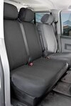 WALSER Autositzbezug Transporter VW T5 Passform, 1 Doppelbankbezug vorne, 2