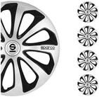 OMAC Radkappen Sparco 14 Zoll Roma Silber Grau 4tlg, (4-St) Einfache Installation,