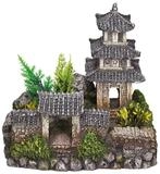 Nobby Aquariendeko Aquariendekoration Asiatischer Tempel mit Pflanzen