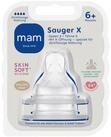 MAM Flaschensauger SkinSoft Weithals Trinksauger aus weichem Silikon
