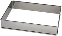 LARES Backrahmen Eckiger Backrahmen 25 cm flach f&uuml;r vielseitiges Backen, Edelstahl,