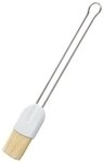 R&Ouml;SLE Backpinsel CLEAR, L&auml;nge 21 cm, Wei&szlig;, Drahtgriff, Silikon, Naturborsten,
