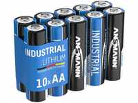 ANSMANN AG 10x Industrial Lithium Batterie AA Mignon 1,5V – FR6 (10 Stück)