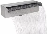vidaXL Poolwasserfall 30 cm Pool-Wasserfall Font&auml;ne Rechteckig Edelstahl 30 cm
