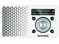 TechniSat 0001/4997 - tragbares Radio mit Kopfhöreranschluss, weiß/silber