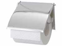 WENKO Toilettenpapierhalter Cover, Chrom, mit geschlossener Form