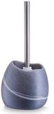 Zeller Present Badaccessoire-Set WC-B&uuml;rste, Steinoptik, Polyresin, grau, 14 x 13 x