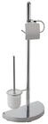 Hatex WC-Reinigungsb&uuml;rste WC-Garnitur verchromt Lianos, Bad und G&auml;ste WC, (St&uuml;ck,