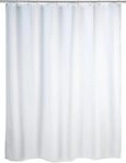 WENKO Duschvorhang Uni White Breite 180 cm, H&ouml;he 200 cm, Polyester, waschbar