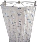 Ridder Duschvorhangstange Duschfaltkabine Ombrella SyltWei&szlig;-blau, ABS