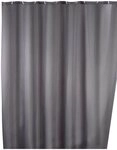 WENKO Duschvorhang Uni Grey Breite 180 cm, H&ouml;he 200 cm, Polyester, waschbar