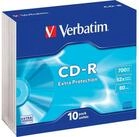 Verbatim CD-Rohling 10 Rohlinge CD-R Extra Protection 80Min 700MB 52x Slimcase