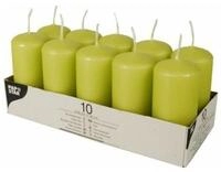 PAPSTAR Stumpenkerze 10 Stumpenkerzen kiwi