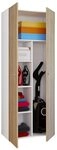 VCM Mehrzweckschrank Holz Besenschrank Staubsauger Putzschrank Vandol K