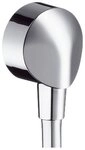 hansgrohe Wandanschlussbogen FixFit E, Wandanschluss mit R&uuml;ckflussverhinderer