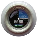 Yonex Badmintonsaite BG80 (Kontrolle+Touch) weiss 200m Rolle, Saitendicke: 0.68