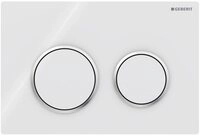 GEBERIT Bet&auml;tigungsplatten Omega 20, f&uuml;r 2-Mengen-Sp&uuml;lung hochglanz wei&szlig;