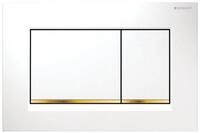 GEBERIT Bet&auml;tigungsplatten Sigma30 f&uuml;r 2-Mengen-Sp&uuml;lung wei&szlig;/vergoldet/wei&szlig;