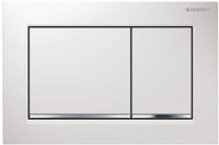 GEBERIT Bet&auml;tigungsplatten Omega 30 2-Mengen-Sp&uuml;lung wei&szlig;/chrom, 115080KJ1