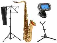 Classic Cantabile Saxophon TS-450 Tenorsaxophon, Messing lackiert, (Spar-Set,...