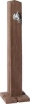 GARANTIA Regentonne WOOD Wasserzapfs&auml;ule darkwood inkl. Chrom-Auslaufhahn