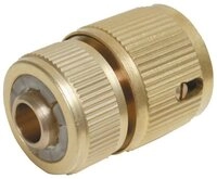 Silverline Bew&auml;sserungssystem Messing-Schnellkupplung mit Wasserstopp