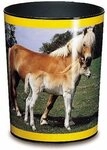L&auml;ufer Papierkorb Papierkorb Motivposter 13 Liter Pferd und Fohlen
