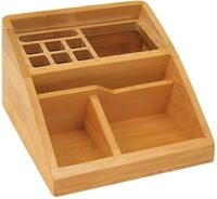 WEDO Aufbewahrungsbox Bambus braun Bambus 4 F&auml;cher 12,3 x 15,4 x 9,0 cm