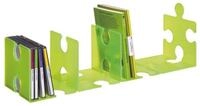 HAN-B&uuml;roger&auml;te Briefablage CD/Buchst&uuml;tze Puzzle im 2er-Pack transluzent gr&uuml;n