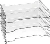 Herlitz Stapelbox Herlitz Ablagekorb / DIN A4 quer / Farbe: transparent hochglanz
