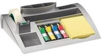 Post-it&reg; Notizzettel Post-it Schreibtischorganizer gef&uuml;llt silber