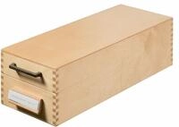 HAN-B&uuml;roger&auml;te Karteikasten Karteikasten A7 quer Holz f&uuml;r 1000-1500 Karten