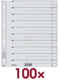 LEITZ Aktenordner 1650, Trennbl&auml;tter 1-10, DIN A4 &uuml;berbreit, 100-tlg., Kraftkarton
