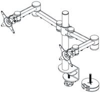 Dataflex Monitor-Halterung Monitorarm ViewMate Style 632 f&uuml;r 2 Monitore silber