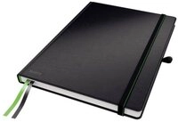 LEITZ Notizbuch 44710095 Notizbuch kariert Schwarz 80 Blatt DIN A4,...