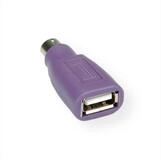 VALUE PS/2 - USB Tastatur-Adapter, violett Computer-Adapter USB 2.0 Typ A Weiblich