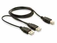 Delock Kabel USB 2.0-B > USB-A Strom + Strom/Daten Computer-Kabel, USB, USB...