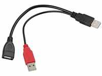 Delock USB 2.0 Y-Kabel, USB-A Stecker + USB-A Stecker > USB-A Buchse USB-Kabel