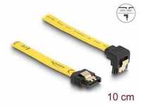 Delock SATA 3 Gb/s Kabel gerade auf unten gewinkelt 10 cm gelb Computer-Kabel