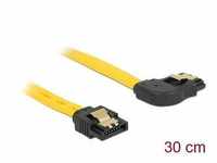 Delock SATA 3 Gb/s Kabel gerade auf rechts gewinkelt 30 cm gelb Computer-Kabel