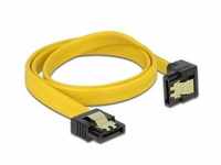 Delock SATA 3 Gb/s Kabel gerade auf unten gewinkelt 50 cm gelb Computer-Kabel