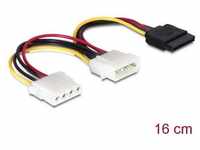 Delock 60103 - Stromkabel 4 Pin Stecker zu SATA 15 Pin Buchse +......