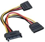 Inline InLine&reg; SATA Strom-Y-Kabel, SATA Buchse an 2x SATA Stecker, 0,15m
