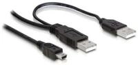 Delock 2x USB2.0-A male / USB mini 5-pin USB Kabel 1 m USB A Mini-USB B...