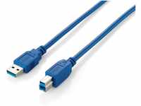 Equip Equip USB Kabel 3.0 A-B St/St 1.8m blau Polybeutel Computer-Kabel
