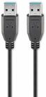 Goobay GOOBAY USB 3.0 Super-Speed Anschlusskabel A/A 93928, 1,8 m, schwarz...