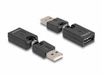 Delock Rotationsadapter USB 2.0-A Stecker zu Buchse Computer-Kabel, USB, USB