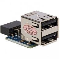 Delock Steckdose DeLOCK USB 2.0 Adapter, 9 Pin Header > 2x USB-A