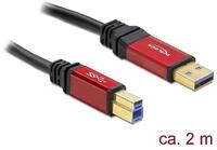 Delock DELOCK USB3.0 Kabel Delock A -> B StSt 2.00m Premium USB-Kabel